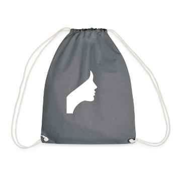 Femme en blanc - Sac de sport léger - gris - Devant
