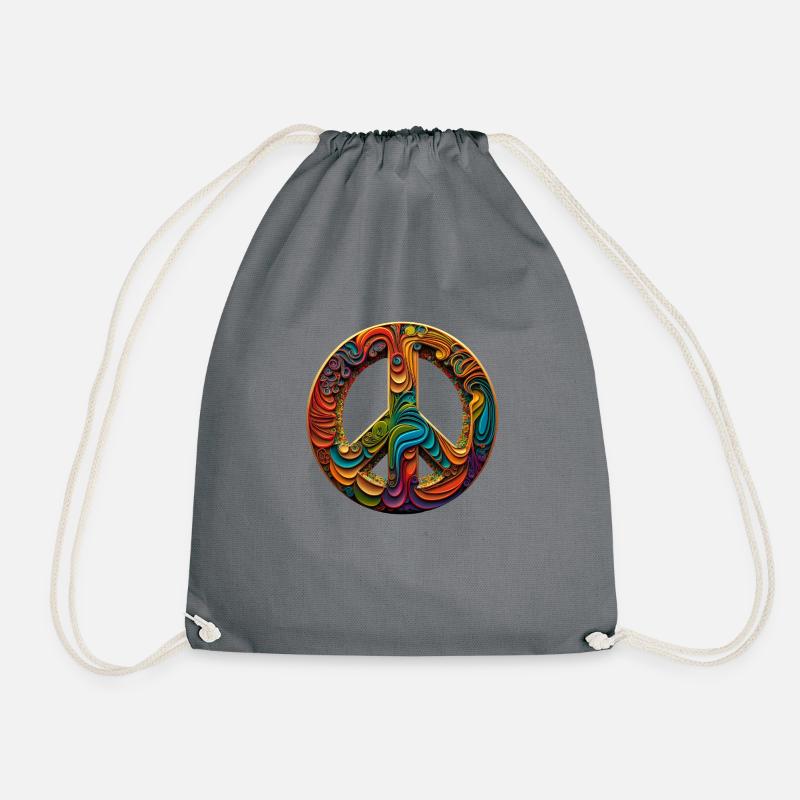 Peace Symbol - Turnbeutel - Grau
