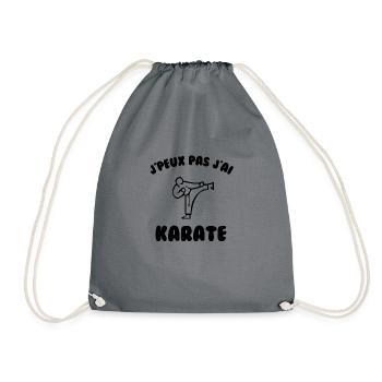 J’peux pas j’ai karaté - Sac de sport léger - gris - Devant