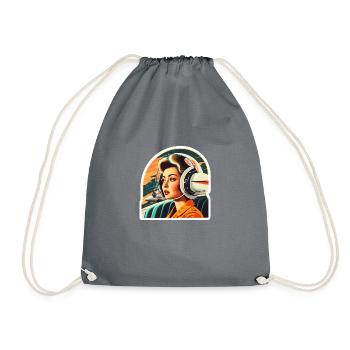 Femme rétro futuriste 3 - Sac de sport léger - gris - Devant
