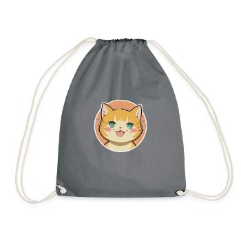 Circle Cat Smiles - Turnbeutel - Grau - Vorne