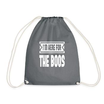 I ́m Here For The Boos - Drawstring Bag - grey - Front
