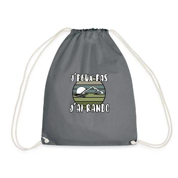 J’peux pas j’ai rando - Sac de sport léger - gris - Devant