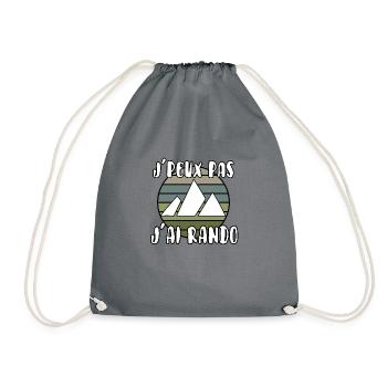 J’peux pas j’ai rando - Sac de sport léger - gris - Devant
