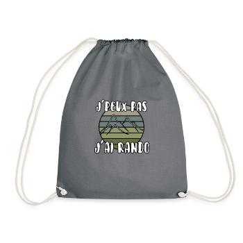 J’peux pas j’ai rando - Sac de sport léger - gris - Devant