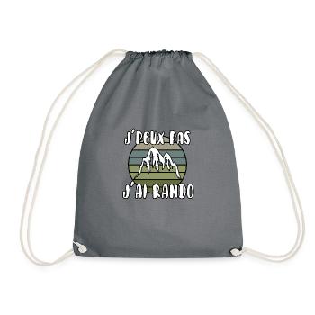 J’peux pas j’ai rando - Sac de sport léger - gris - Devant