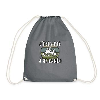 J’peux pas j’ai rando - Sac de sport léger - gris - Devant