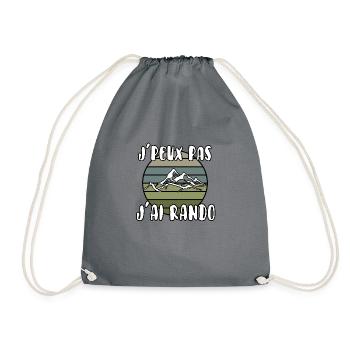 J’peux pas j’ai rando - Sac de sport léger - gris - Devant
