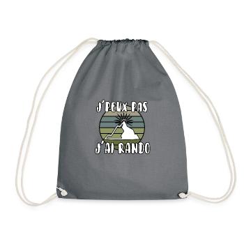J’peux pas j’ai rando - Sac de sport léger - gris - Devant
