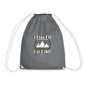 J’peux pas j’ai rando - Sac de sport léger - gris - Devant