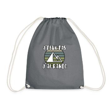 J’peux pas j’ai rando - Sac de sport léger - gris - Devant