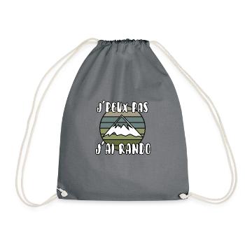J’peux pas j’ai rando - Sac de sport léger - gris - Devant