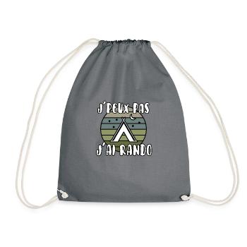 J’peux pas j’ai rando - Sac de sport léger - gris - Devant
