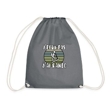 J’peux pas j’ai rando - Sac de sport léger - gris - Devant