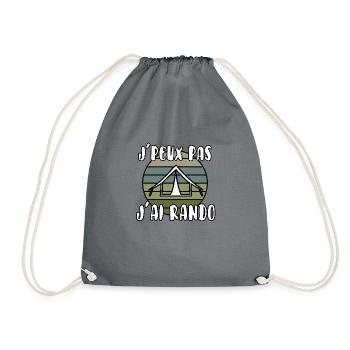 J’peux pas j’ai rando - Sac de sport léger - gris - Devant