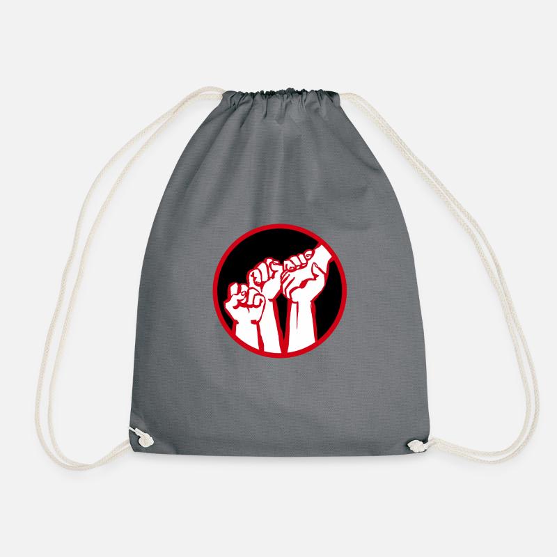 fists2c - Drawstring Bag - grey
