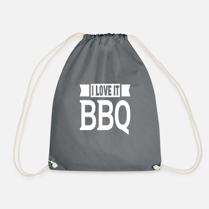 I Love It BBQ - Turnbeutel - Grau