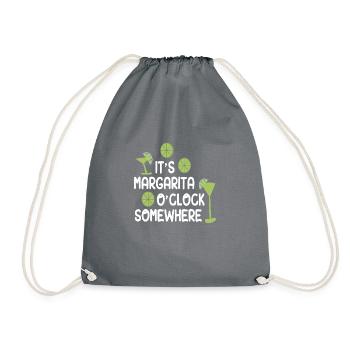 It ́s Magarita o ́clock somewhere - Drawstring Bag - grey - Front