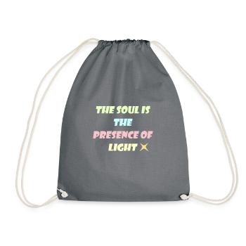 The Soul is the presence of Light - Drawstring Bag - grey - Front