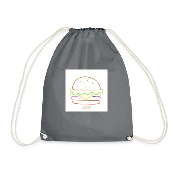 Burger bitte - Turnbeutel - Grau - Vorne