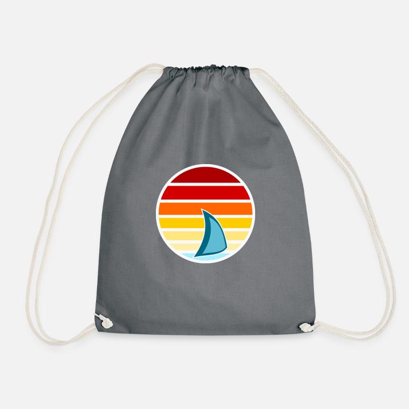 Sailboat with sunset - Drawstring Bag - grey