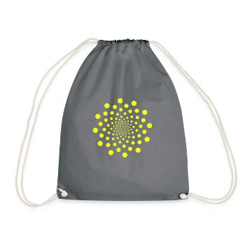 om zeichen chakra blume spirit unendlich neon gelb - Turnbeutel - Grau - Vorne