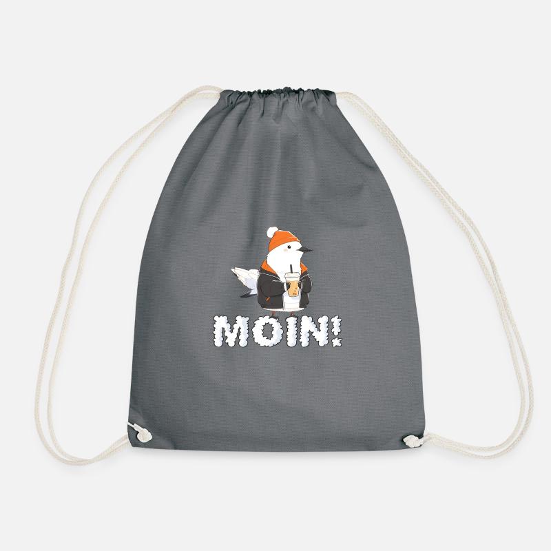 Moin Moin Möwe! - Turnbeutel - Grau