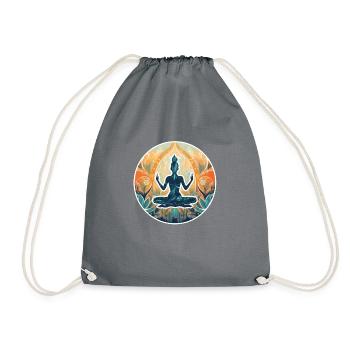 Energy Spirit Meditation - Drawstring Bag - grey - Front