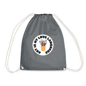 L’art est mon langage d’amour - Sac de sport léger - gris - Devant