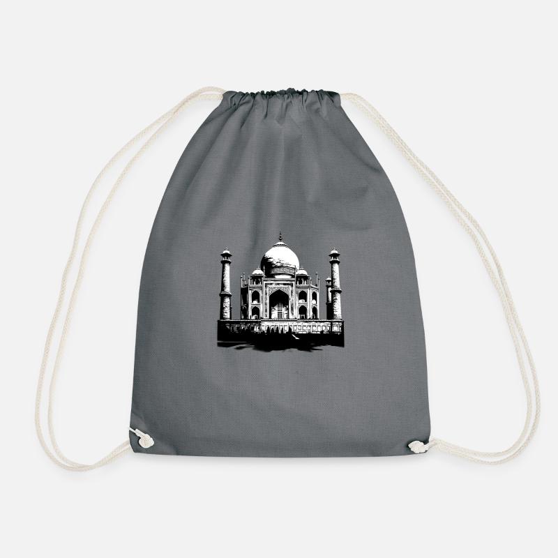 Taj Mahal in Agra monument - Turnbeutel - Grau