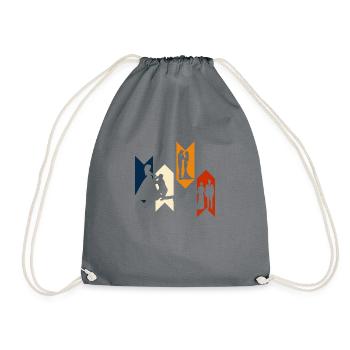 Couple marié rétro vintage-idée cadeau mariée - Sac de sport léger - gris - Devant
