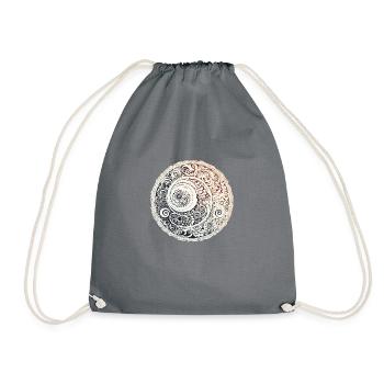 Mandala symbol, spirituell, warm T-shirt - Turnbeutel - Grau - Vorne