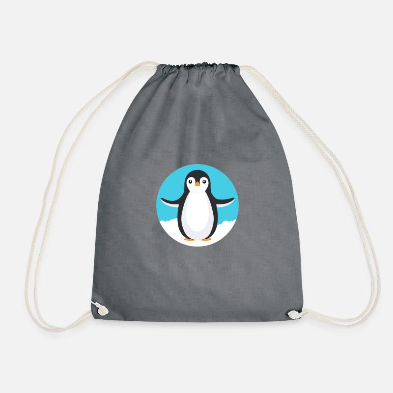 Ein Pinguin - Turnbeutel - Grau