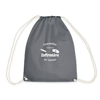 Certifiée Meilleure Infirmière du Monde - Sac de sport léger - gris - Devant