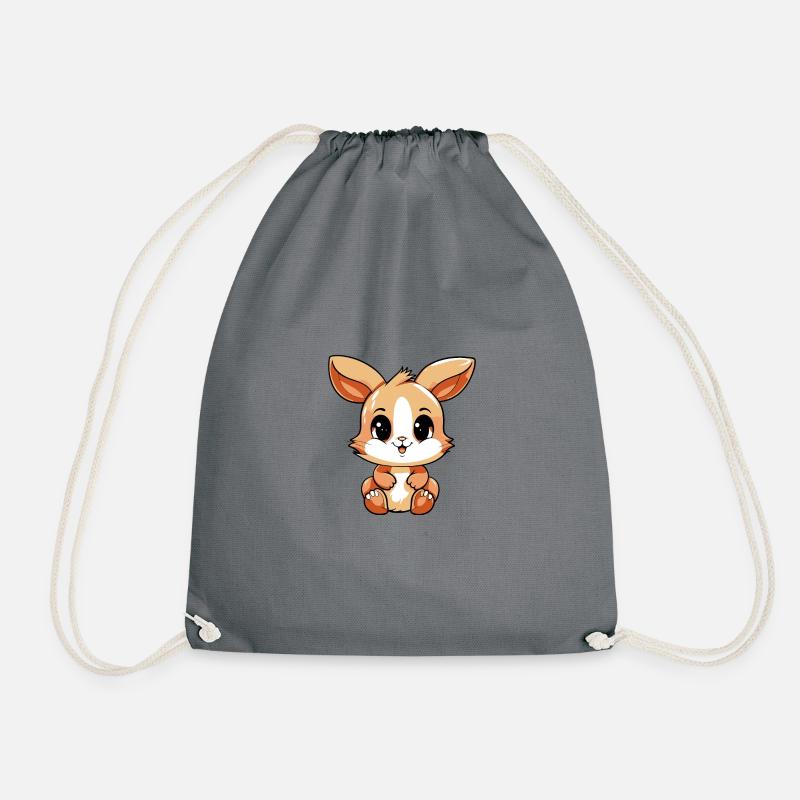 Baby bunny - Drawstring Bag - grey