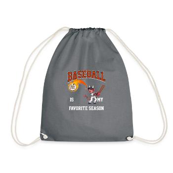 Le baseball est mon dessin animé préféré de la saison - Sac de sport léger - gris - Devant