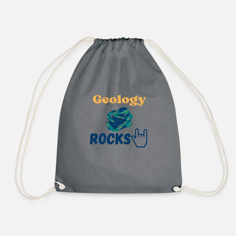 Geology Rocks - Drawstring Bag - grey