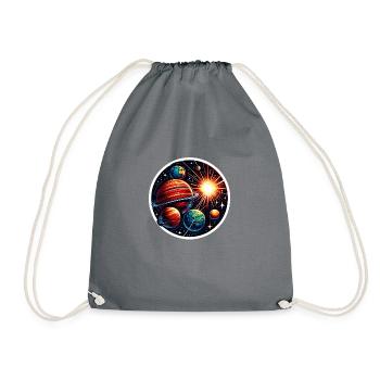 Cosmos - Drawstring Bag - grey - Front