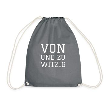 VON UND ZU WITZIG - Turnbeutel - Grau - Vorne