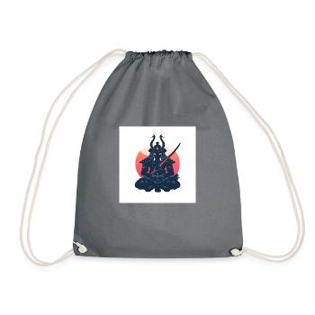 Ganesha Samurai - Turnbeutel - Grau - Vorne
