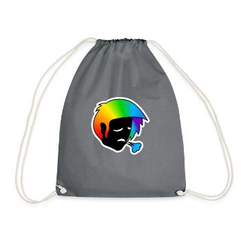 Traurig außer Atem : Sticky Queer Pride - Turnbeutel - Grau - Vorne