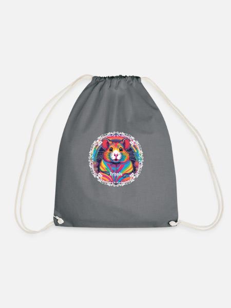 Trippin Hamster - Turnbeutel - Grau
