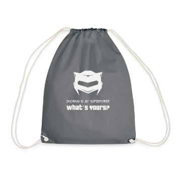 Snoring Is My Superpower – What’s Yours? - Turnbeutel - Grau - Vorne