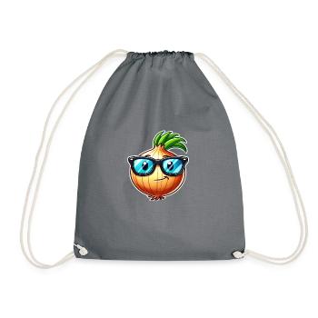 Oignon frais – design végétal élégant - Sac de sport léger - gris - Devant