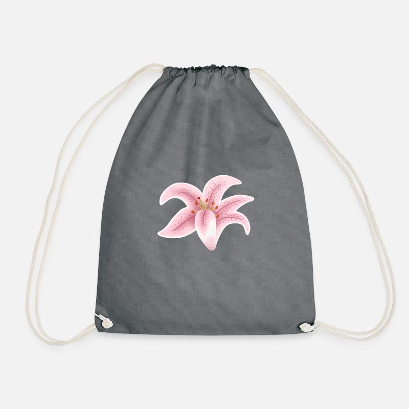 fleur de lys rose - Sac de sport léger - gris
