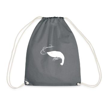 T-shirt avec des crevettes dessus - Sac de sport léger - gris - Devant