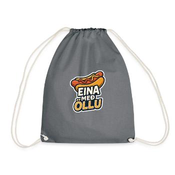 Eina með öllu – hot-dog islandais - Sac de sport léger - gris - Devant