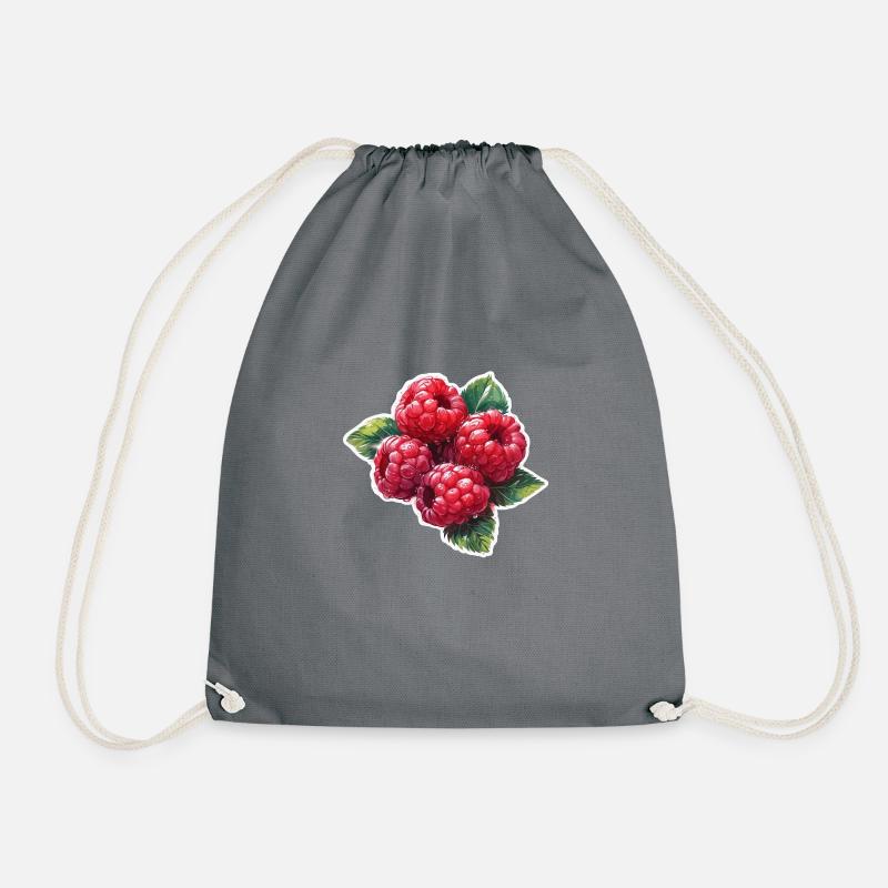raspberries - Drawstring Bag - grey
