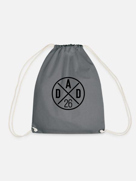 Dad 26 Vater Baby Papa 2026 Vatertagsgeschenk - Turnbeutel - Grau