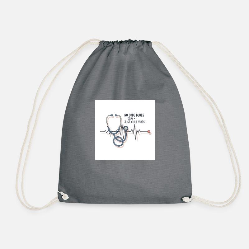 Nurse off Duty - Drawstring Bag - grey